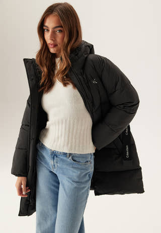 Belted Midweight Long Puffer