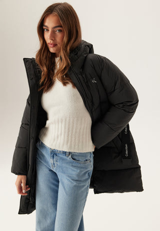 Belted Midweight Long Puffer