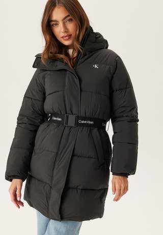 Belted Midweight Long Puffer