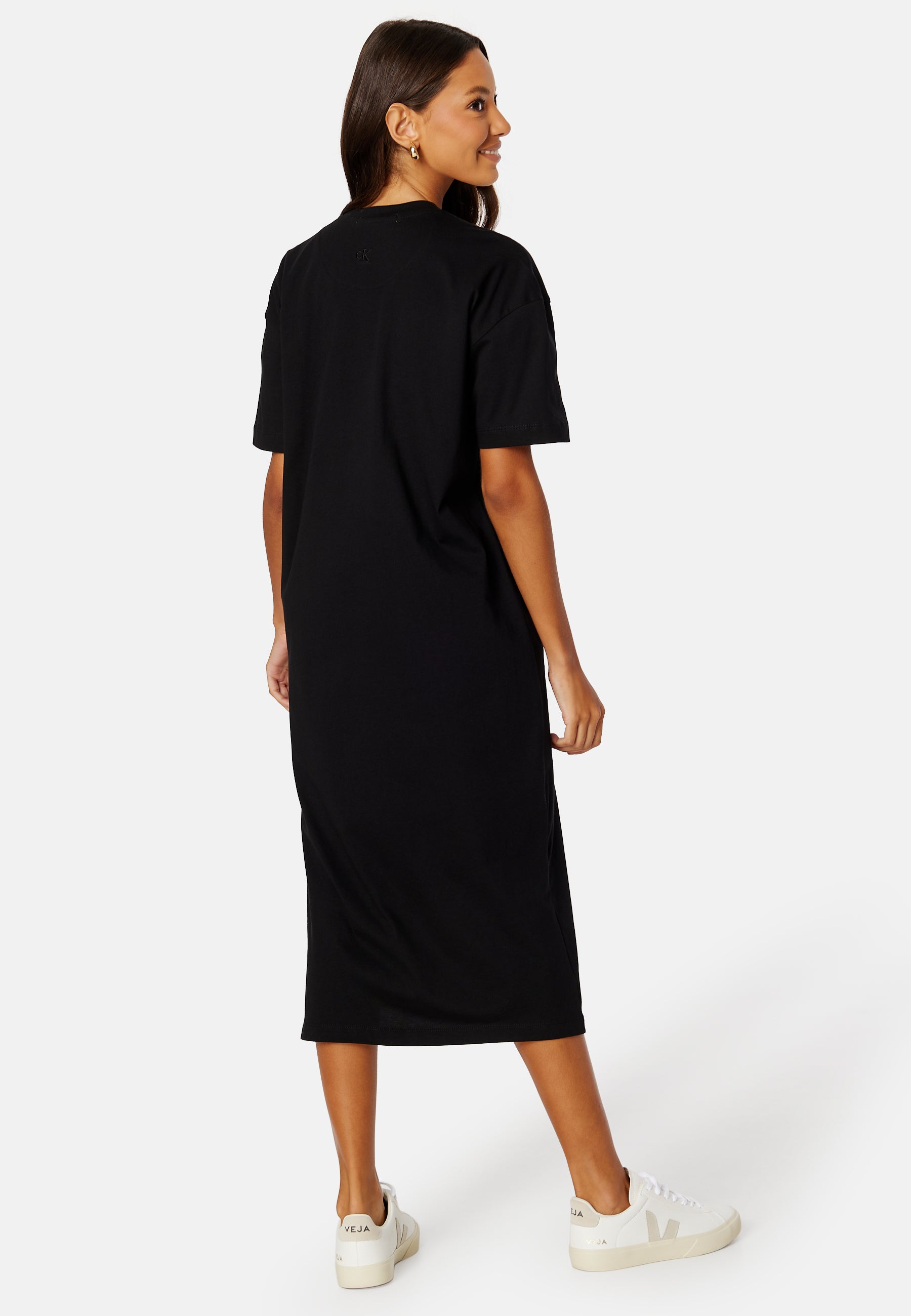 Calvin klein jeans – Institutional Long T-Shirt Dress – campaign-outlet – Black Calvin klein jeans – Institutional Long T-Shirt Dress – campaign-outlet – Black