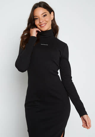 Micro Branding Roll Neck Dress