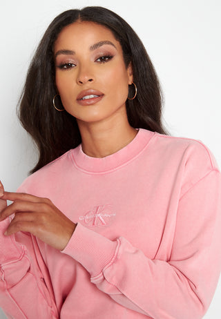 Monogram Logo Washed Crew Neck