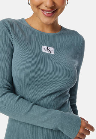 Variegated Rib Sweater Dress