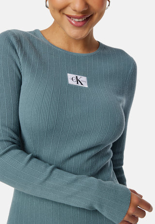 Variegated Rib Sweater Dress