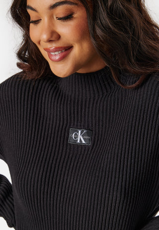 Woven Label Loose Sweater