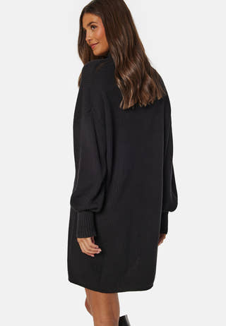 Woven Label Loose Sweater Dress