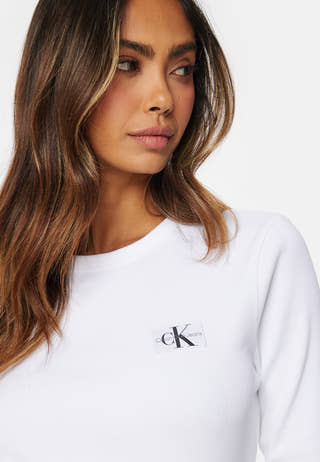 Woven Label Rib Long Sleeve