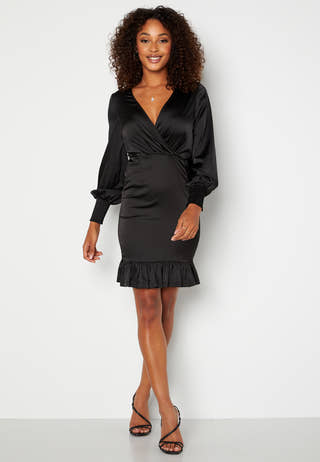 Alcine Wrap Flounce Dress