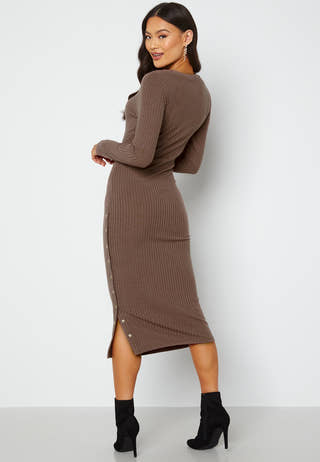 Flariana button midi dress