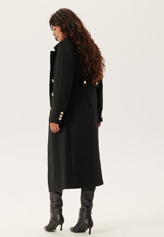 Shaped Wool Blend Coat