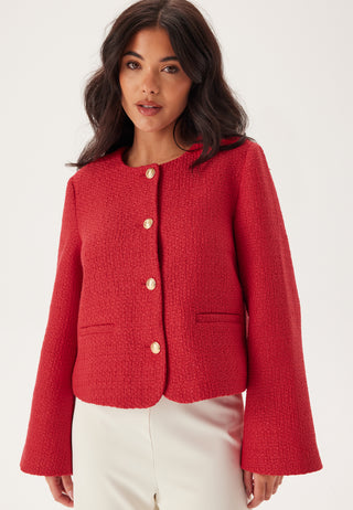 Wide Sleeve Bouclé Jacket