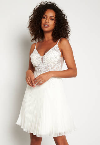 Glitter Plisse Dress