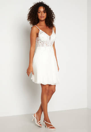 Glitter Plisse Dress