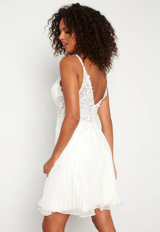 Glitter Plisse Dress