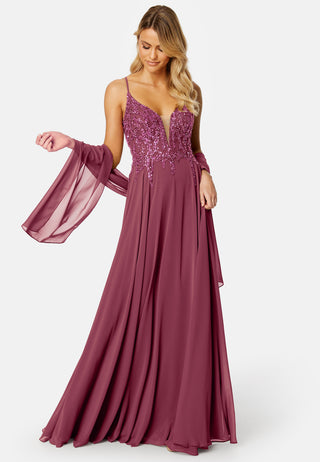 Chiffon evening dress
