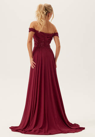 Chiffon Off Shoulder Evening Dress