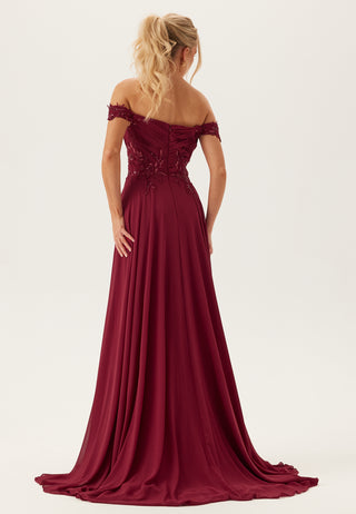 Chiffon Off Shoulder Evening Dress