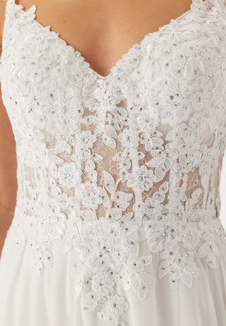 Chiffon Rhinestone Wedding Dress