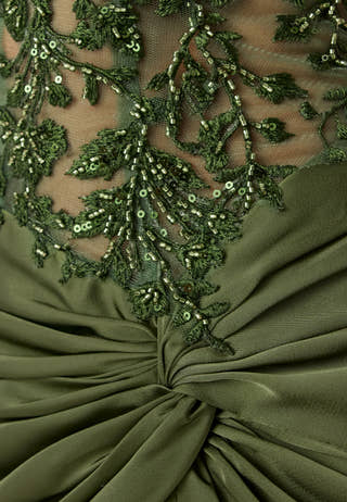 Satin Evening Dress With Back Lacing