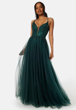 Tulle Back Lacing Evening Dress