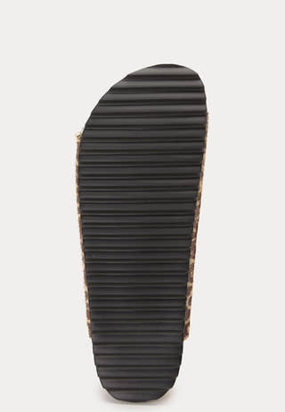 Leopard Two Buckle Sandal