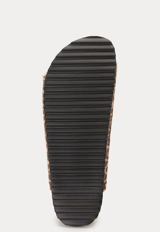 Leopard Two Buckle Sandal