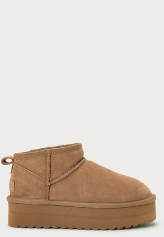 Platform Winter Boot In Suede