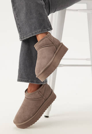Platform Winter Boot In Suede