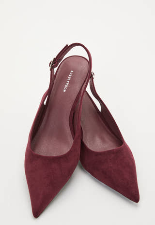Faux Suede Slingback