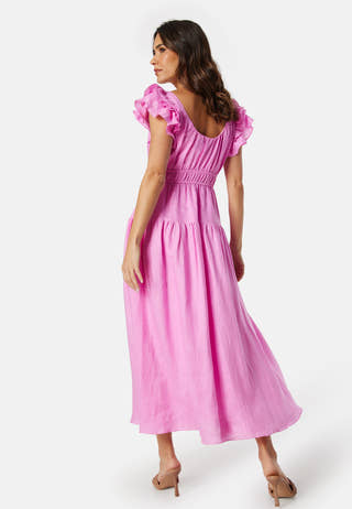 Athena Ruffle Midi Dress