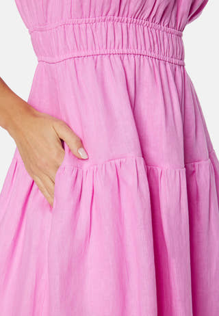 Athena Ruffle Midi Dress