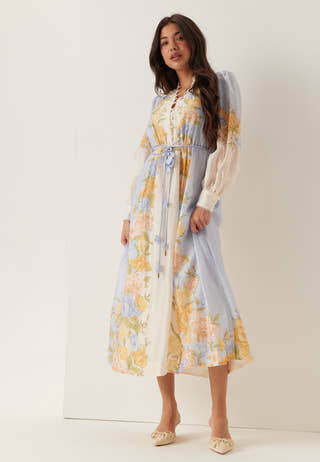 Christina Placement Print Midi