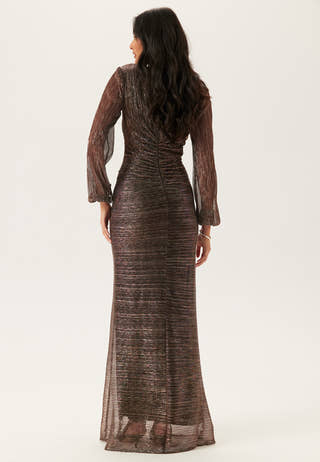 Kristen Long Sleeve Plisse Max