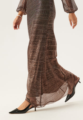 Kristen Long Sleeve Plisse Max