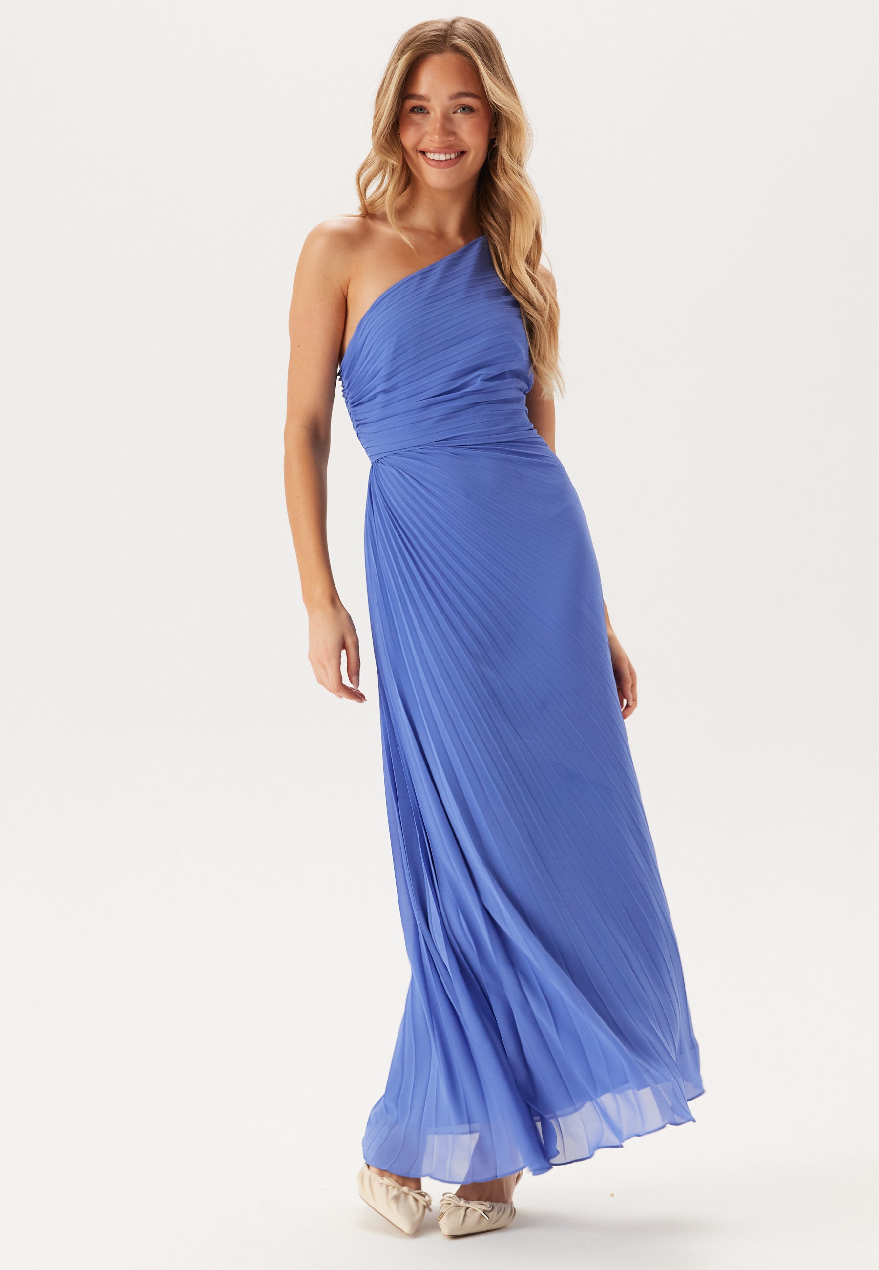 Forever new – Mirabelle Pleated Asymm Maxi Dress – campaign-outlet – Blue