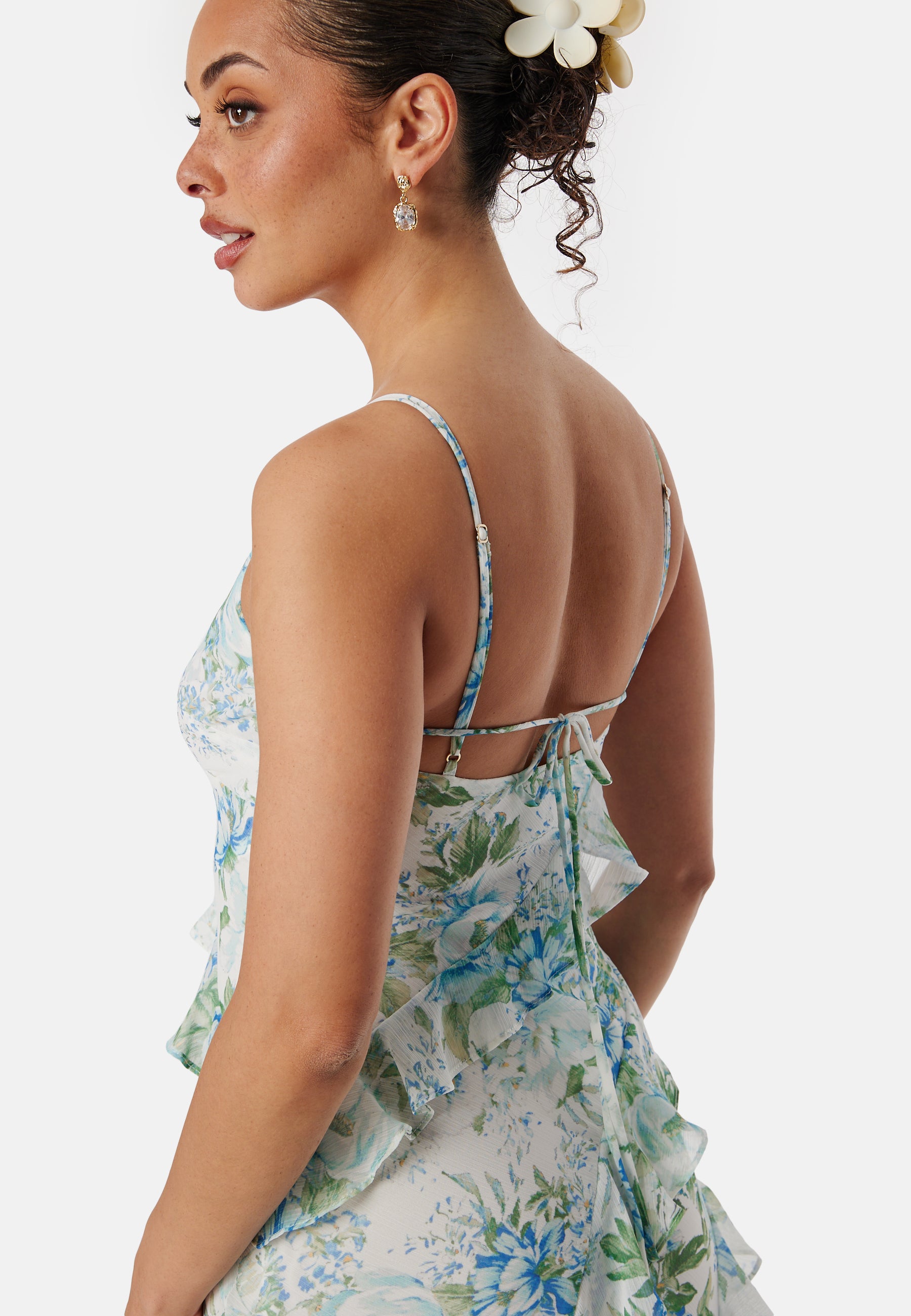 sachin and babi light blue dress Poppy Mini Dress in Jade green mesh main image 0