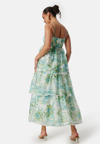 Shauna Scallop Trim Midi Dress