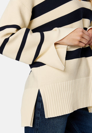 Breton Open Collar Knit