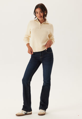 Cotton Textured Half-zip