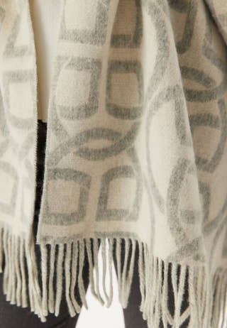 G Pattern Wool Scarf