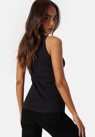 High Neck Rib Tank Top