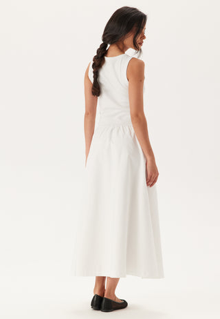 Midi Jersey Woven Combo Dress