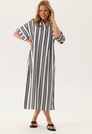 Os Striped Caftan Dress