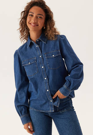 Reg Puff Sleeve Denim Shirt