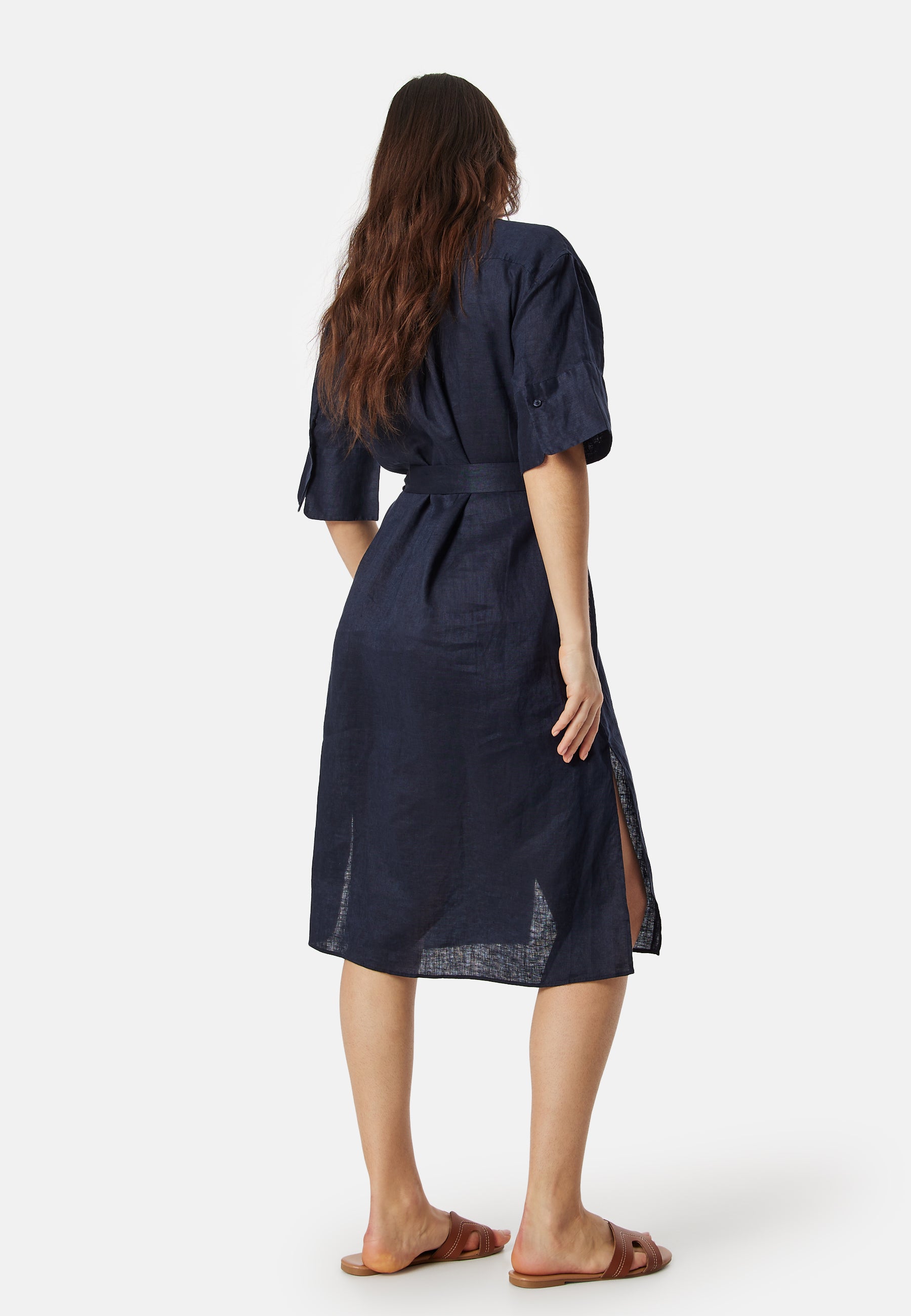 gant linen dress Shop Gant Women Beige Solid Regular Fit Linen Dress Online Iconic India