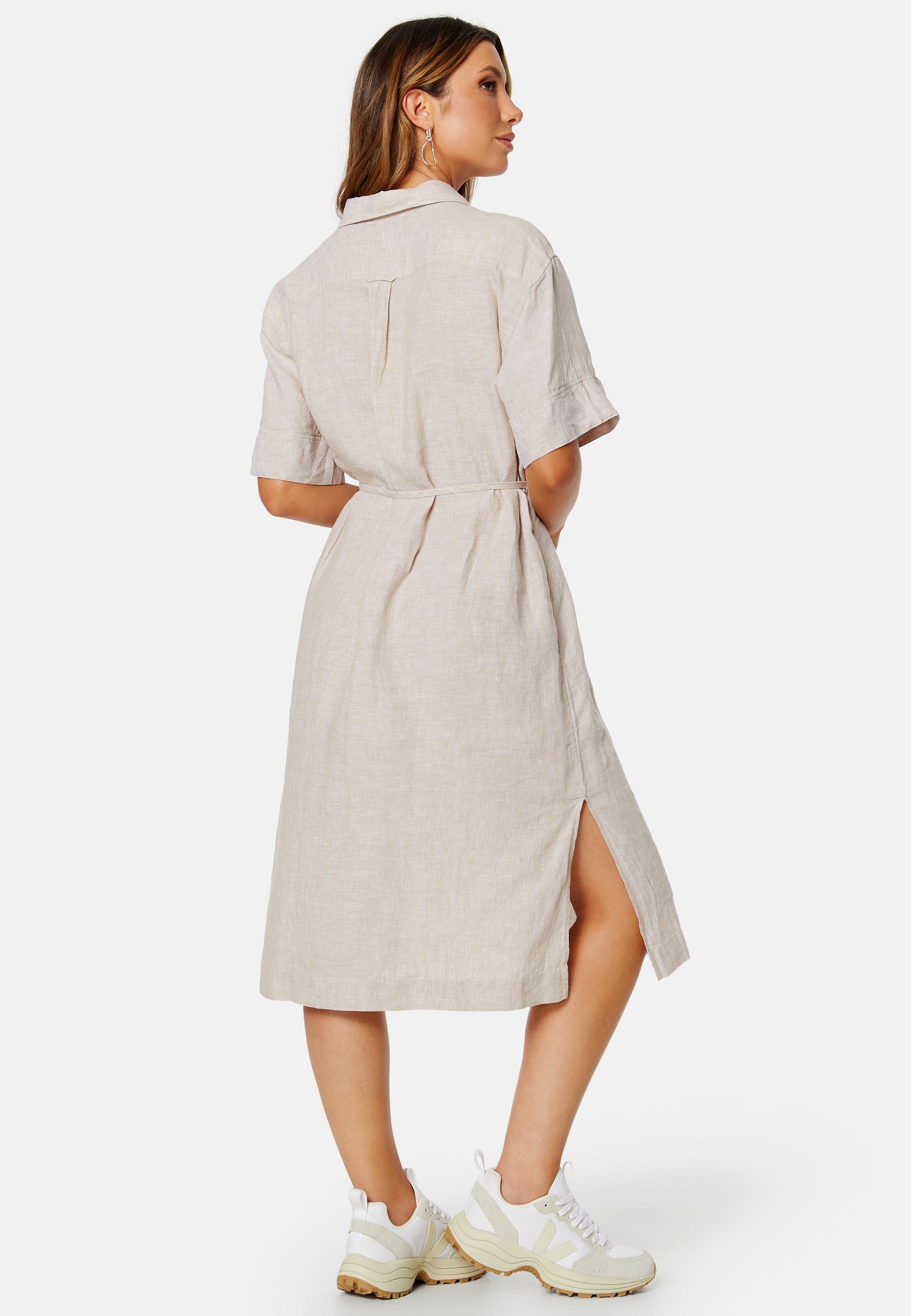 Gant Relaxed Linen Shirt Dress campaign-outlet Beige Gant Relaxed Linen Shirt Dress campaign-outlet Beige