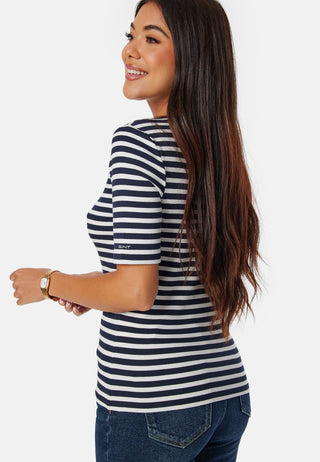 Slim Striped Ribb T-Shirt