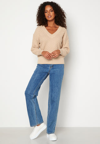 Texture Cotton V-Neck