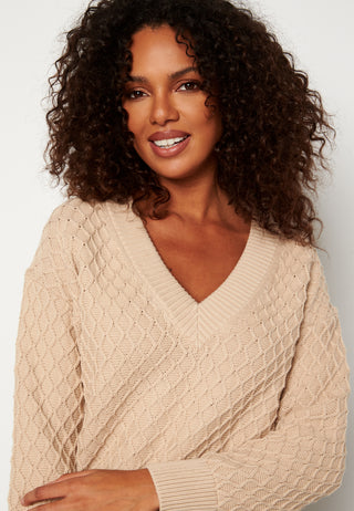 Texture Cotton V-Neck