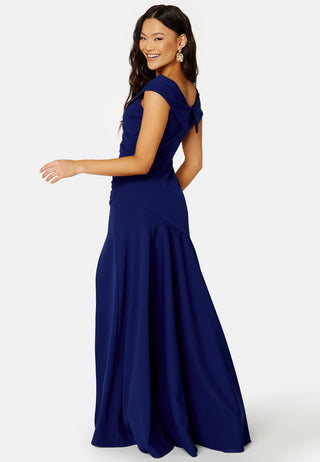 Bardot Pleat Maxi Split Dress
